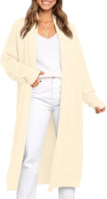 Long Cardigan Sweaters for Women - Oversized Open Front Coat LILLUSORY