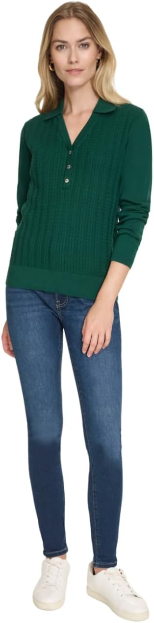 Nautica Women's Cozy Cable-Knit Long Sleeve