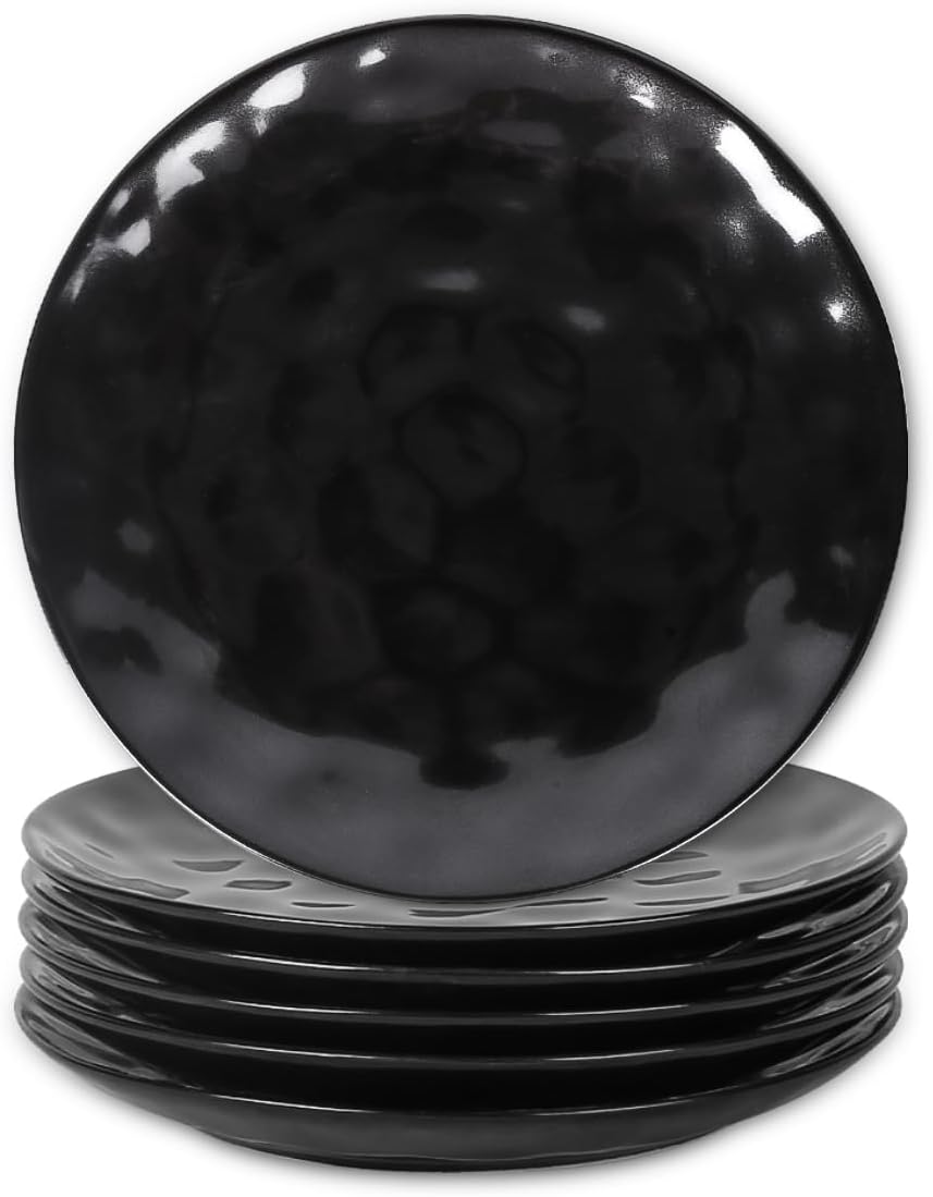 Vicrays Ceramic Dessert Salad Plates - Elegant 8 Inch Set of 6
