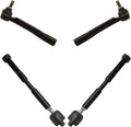 TRQ Front Inner and Outer Tie Rod Set Compatible with 2011-2020 Toyota