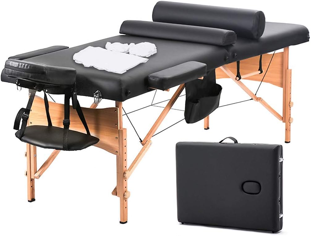 BestMassage Portable Massage Table 28 Inch Wide Adjustable Bed