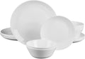 Dinnerware Sets for 6 LaGlint 18 Piece Opal Glass Set - Durable