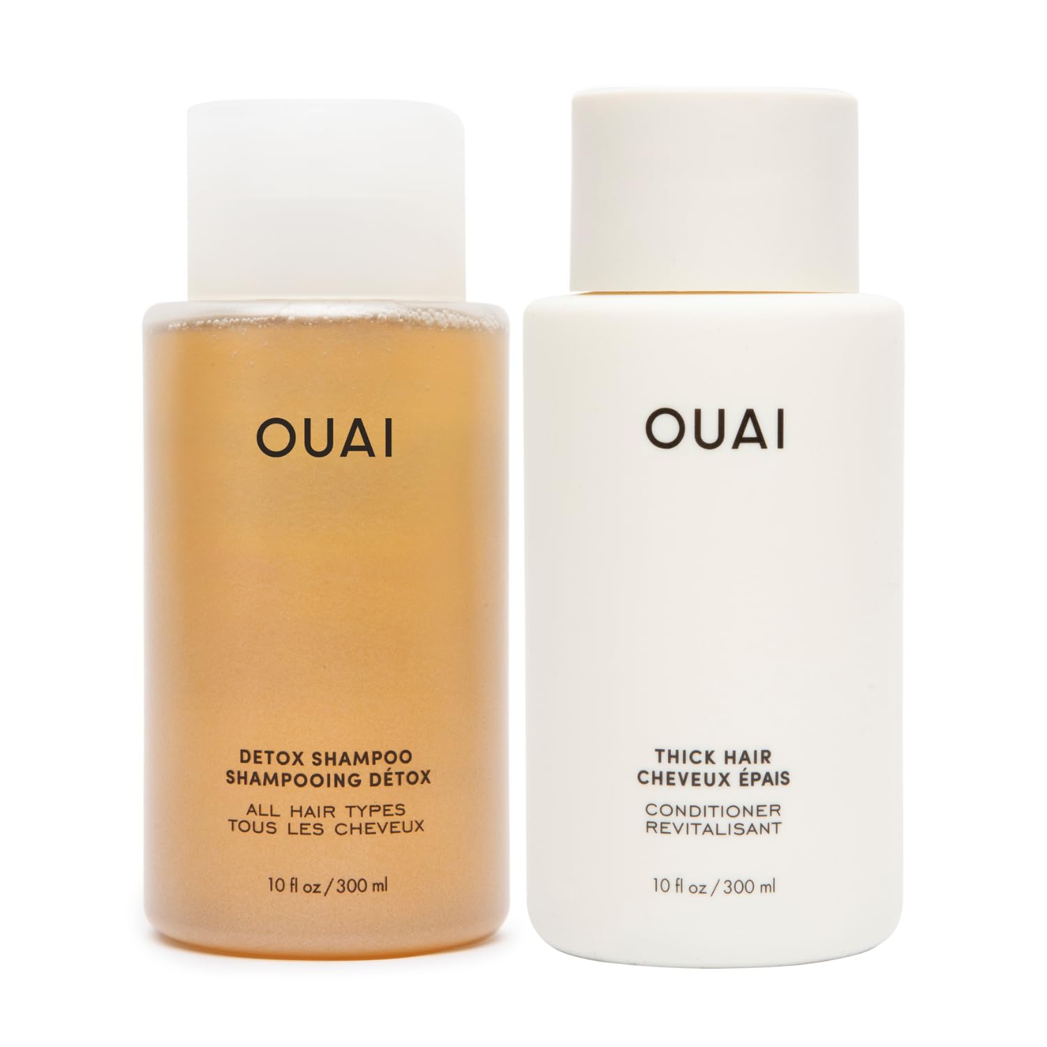 OUAI Detox Shampoo & Thick Conditioner Bundle for Healthy Hair