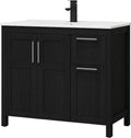 36 in Bathroom Vanity with Sink Combo - Black Single Sink Cabinet