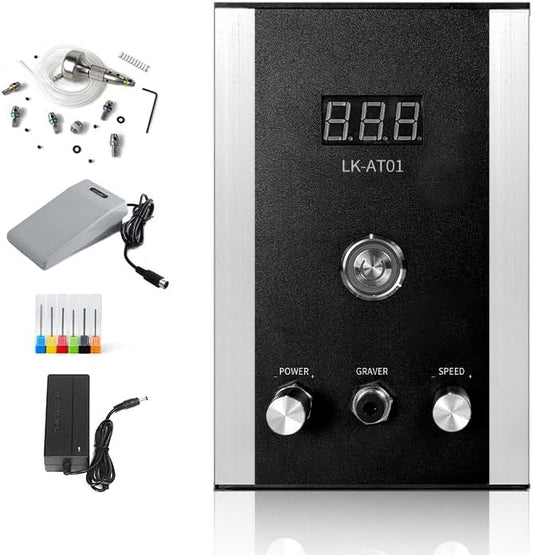 Precision Engraver with Built-in Air Compressor