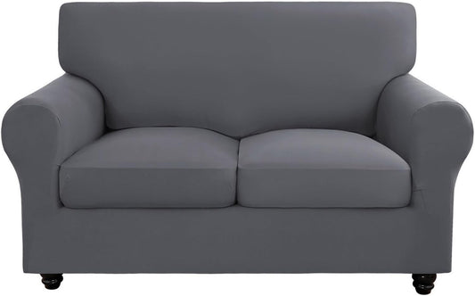 SearchI Stretch Sofa Cover for Loveseat, 3 Piece Protector Set