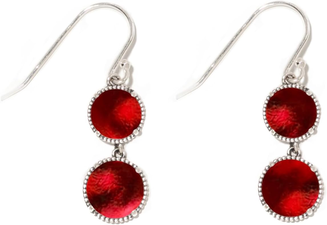 Handmade Vintage Double Take Earrings in Recycled Glass Design