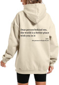 Dear Person Behind Me You Are Enough Hoodie for Women - Comfortable
