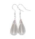 Handmade Sea Glass Teardrop Earrings - Hawaiian Beach Jewelry