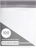 PSBM Expansion Poly Mailers 30x36 in 100 Pack - Gusseted Heavy-Duty