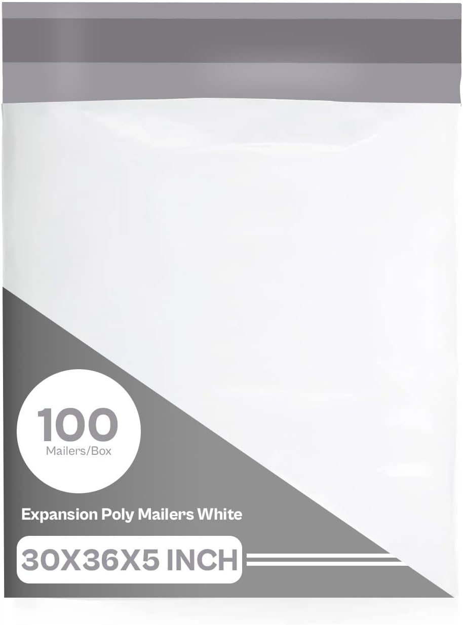 PSBM Expansion Poly Mailers 30x36 Inch for Bulky Items Shipping