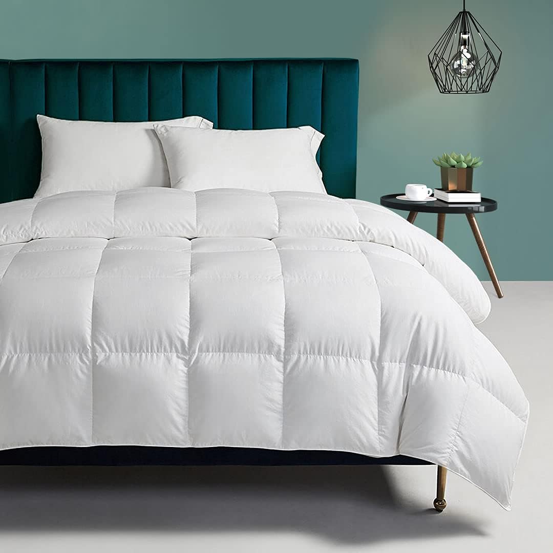Organic Feathers Down Comforter Twin Size for All Seasons
