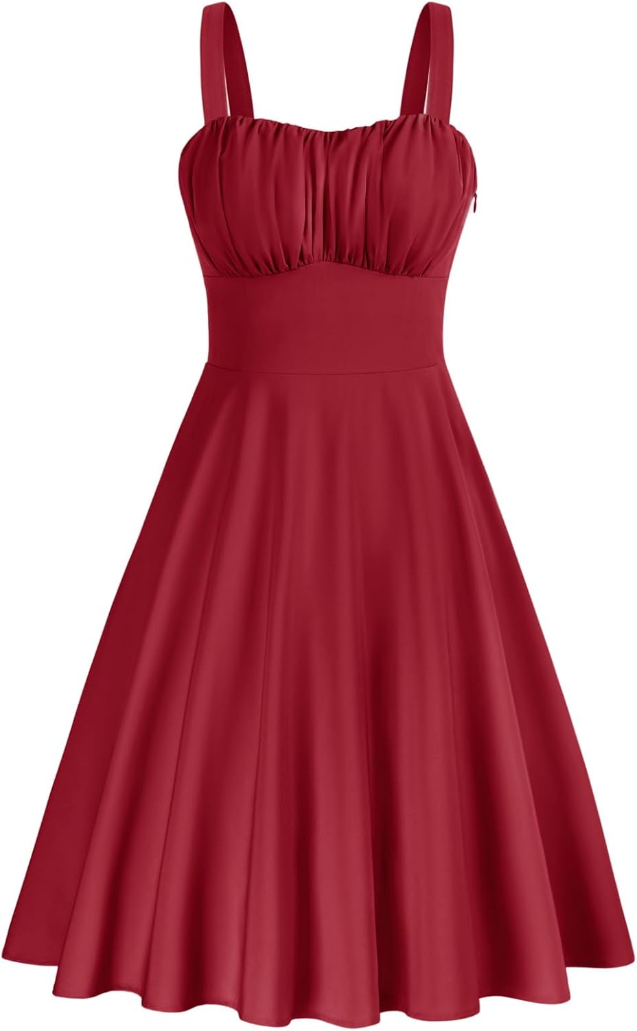 Belle Poque Women's Vintage Sleeveless Floral A-Line Midi Dress