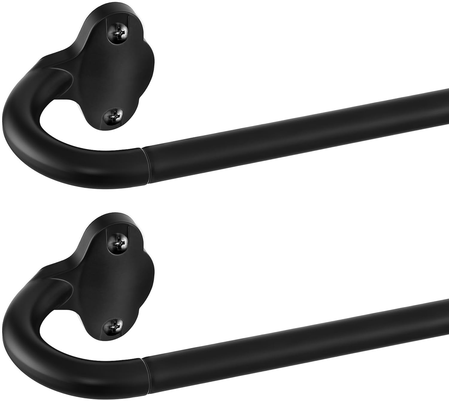 Wrap Around Curtain Rods Set for Room Darkening Windows 48-90 in