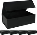 Black Gift Box with Magnetic Lids 13.8x8.3x4.4 in - Elegant Large