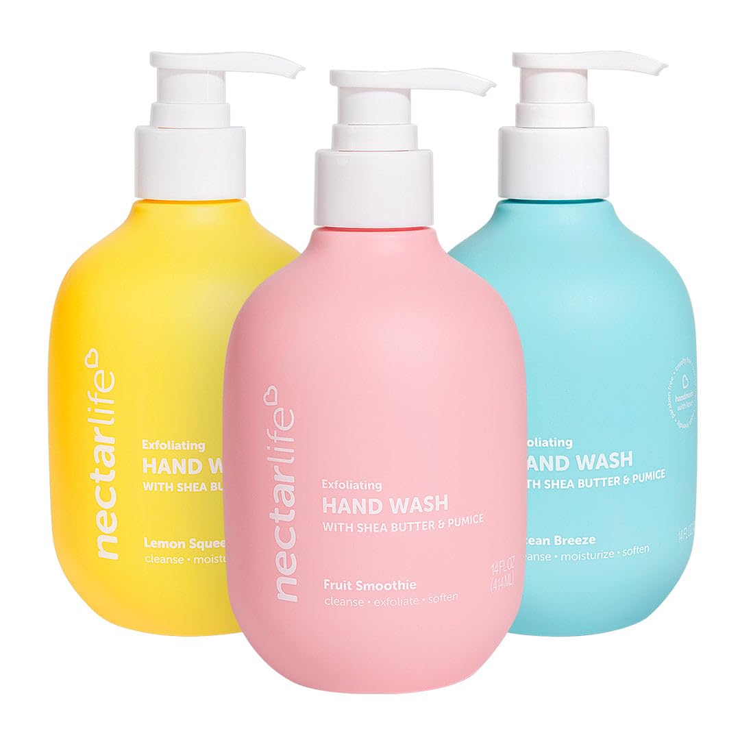 Nectar Life Exfoliating Hand Wash 3-Pack with Shea Butter