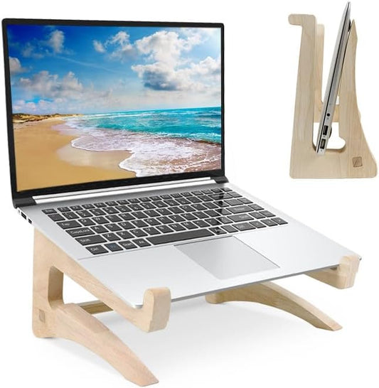 Portable Wood Laptop Stand for 13-17'' Notebook