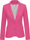 Chic Long Sleeve Blazer with Notch Lapel for Women by Luvamia