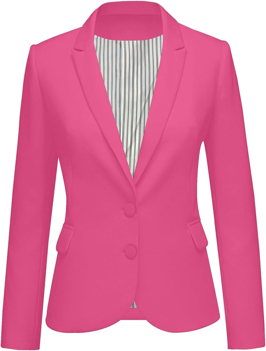 Luvamia Women's Long Sleeve Blazer with Notch Lapel Design