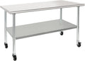 HARDURA Stainless Steel Work Table 30 x 60 in - Heavy Duty Prep Table