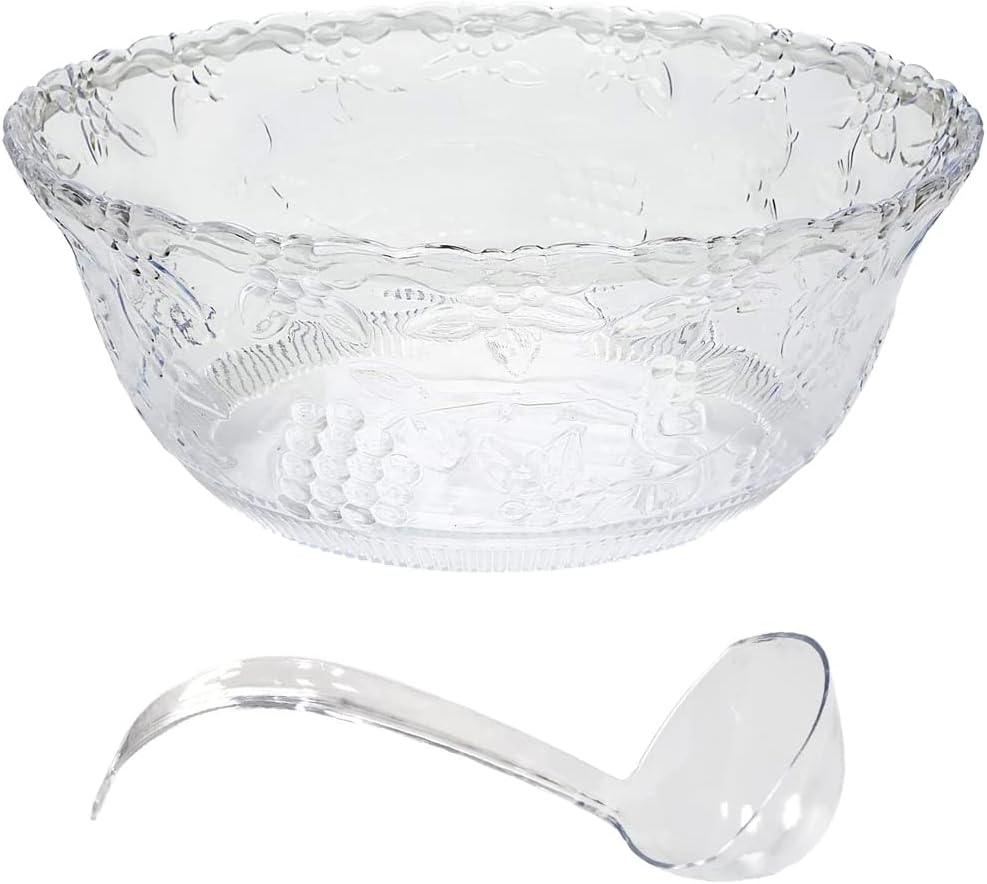 Premium Large Clear Punch Bowl for Any Celebration or Party
