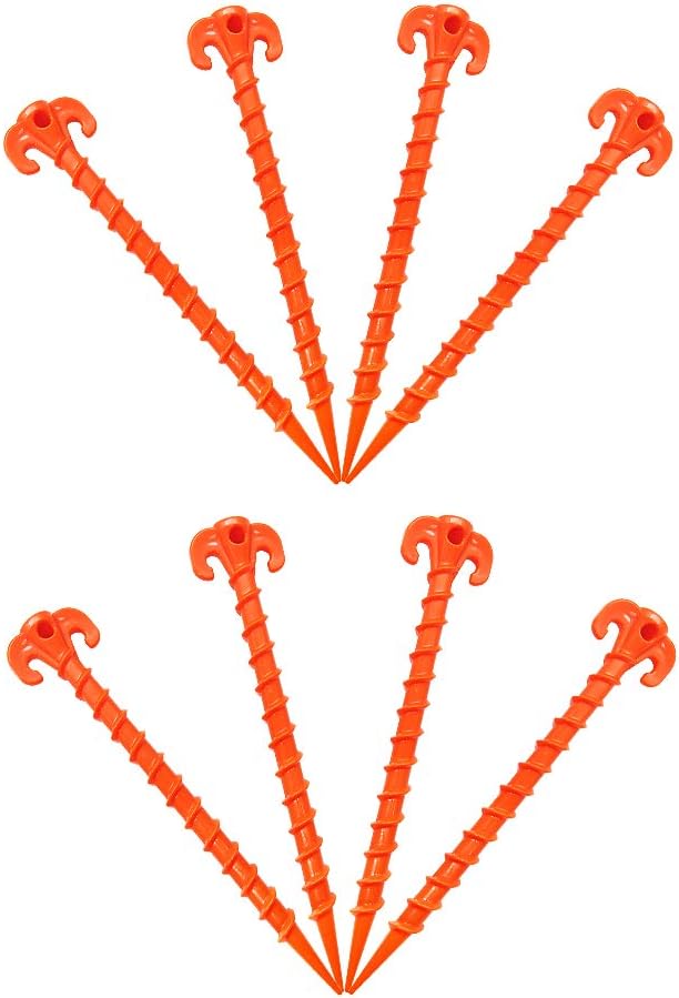 Secure Your Canopy with Heavy Duty Orange Stakes