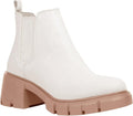 Women's Chunky Heel Lug Sole Chelsea Ankle Booties for Stylish Comfort