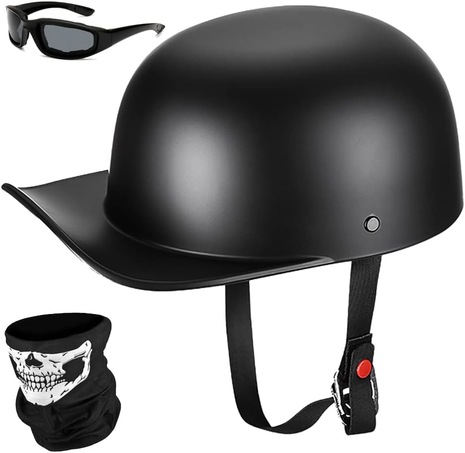 Baseball Motorcycle Helmet Half Cap for Bike Cruiser Chopper