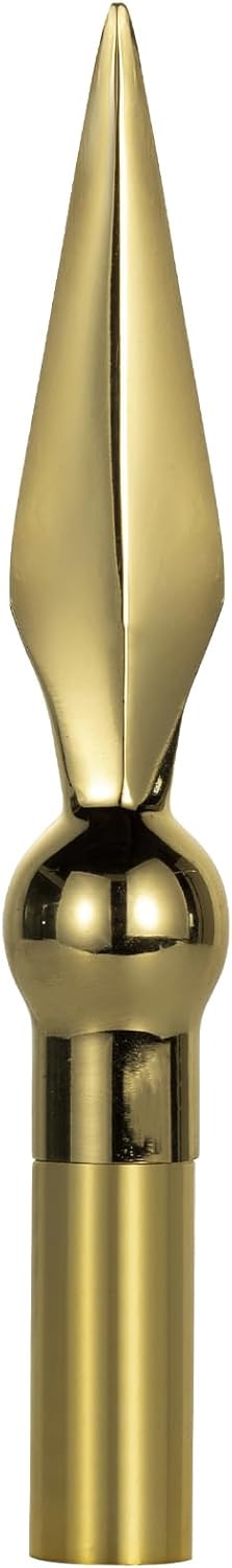 Gold Metal Indoor Flagpole Flat Spear Ornament for 1-inch Poles