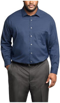 Van Heusen Men's Tall Fit Ultra Wrinkle Free Flex Collar Stretch Dress
