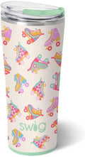 22oz Insulated Travel Coffee Tumbler - Roller Rink Design