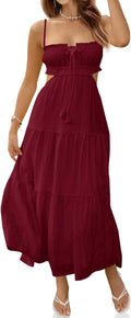 Spaghetti Strap Maxi Dress - Flowy Backless Summer Maxi Dress