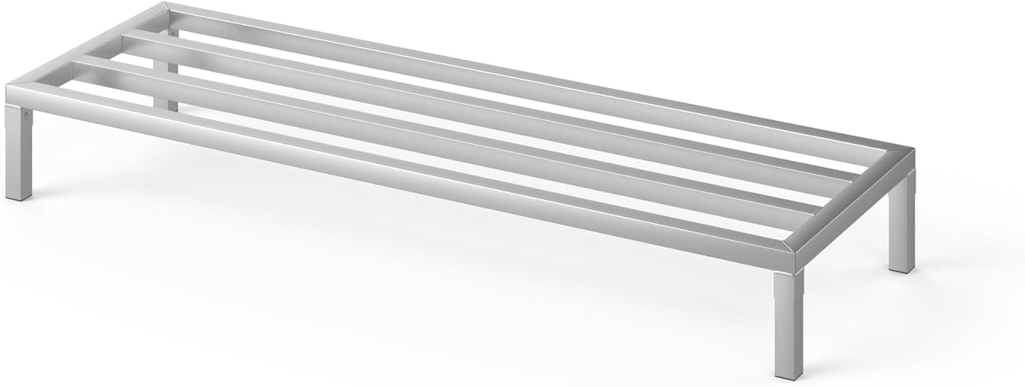 60-Inch Aluminum Dunnage Rack for Storage in Kitchens and More