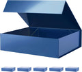 PACKHOME 6 Large Gift Boxes 13.5x10x3.5 in - Glossy Blue Magnetic Lid