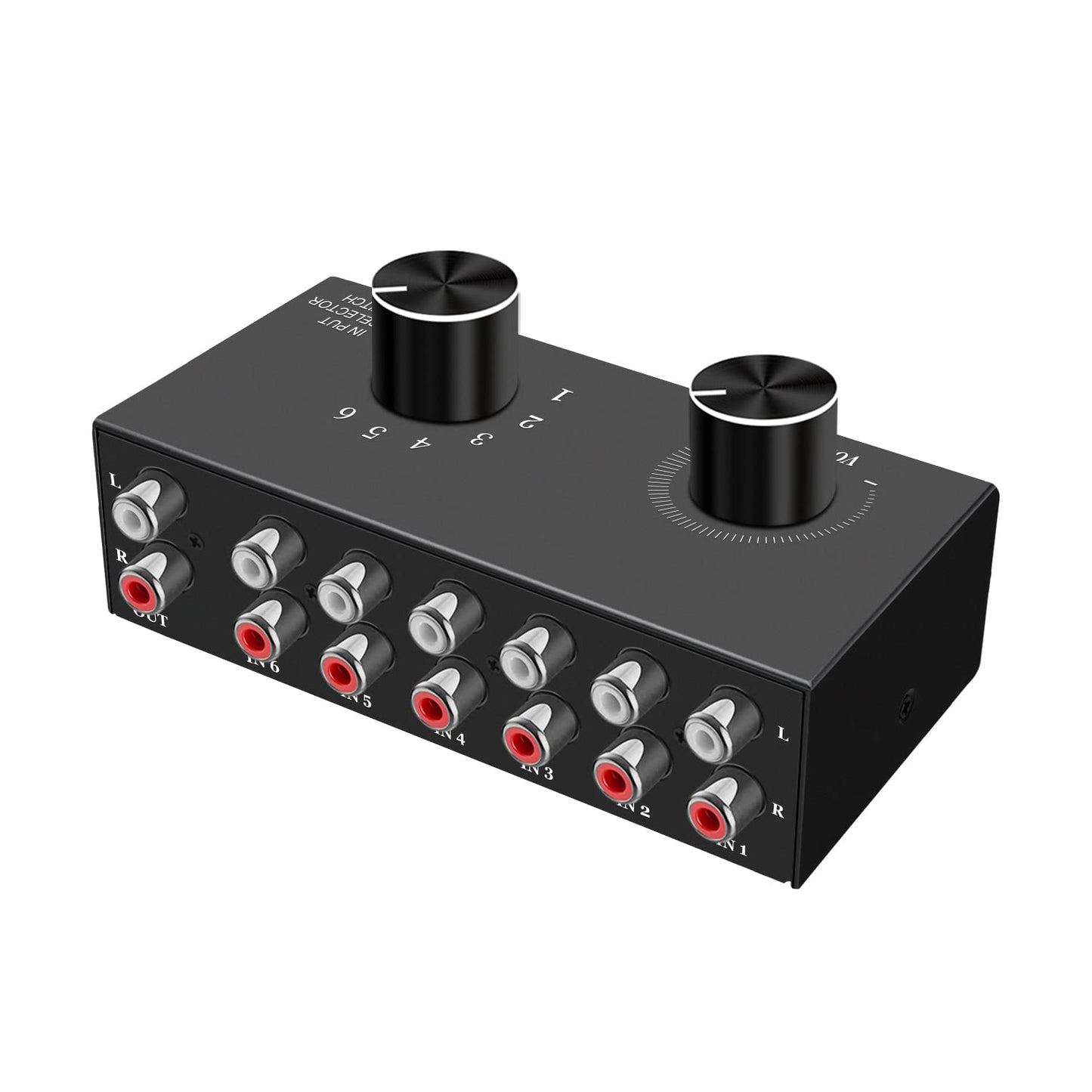 6-Channel RCA Audio Switcher for Home Theater and Hi-Fi Systems