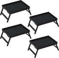 Bed Tray Table with Folding Legs Bamboo Breakfast Tray - Compact 4
