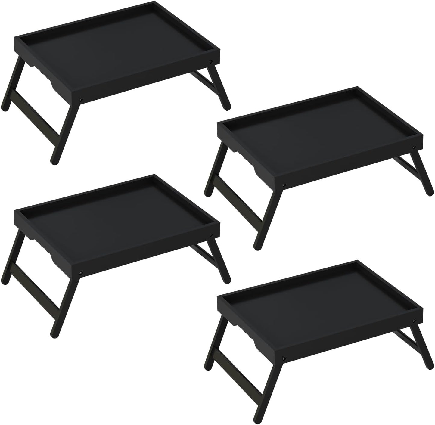 Bamboo Breakfast in Bed Tray Table with Folding Legs for Serving