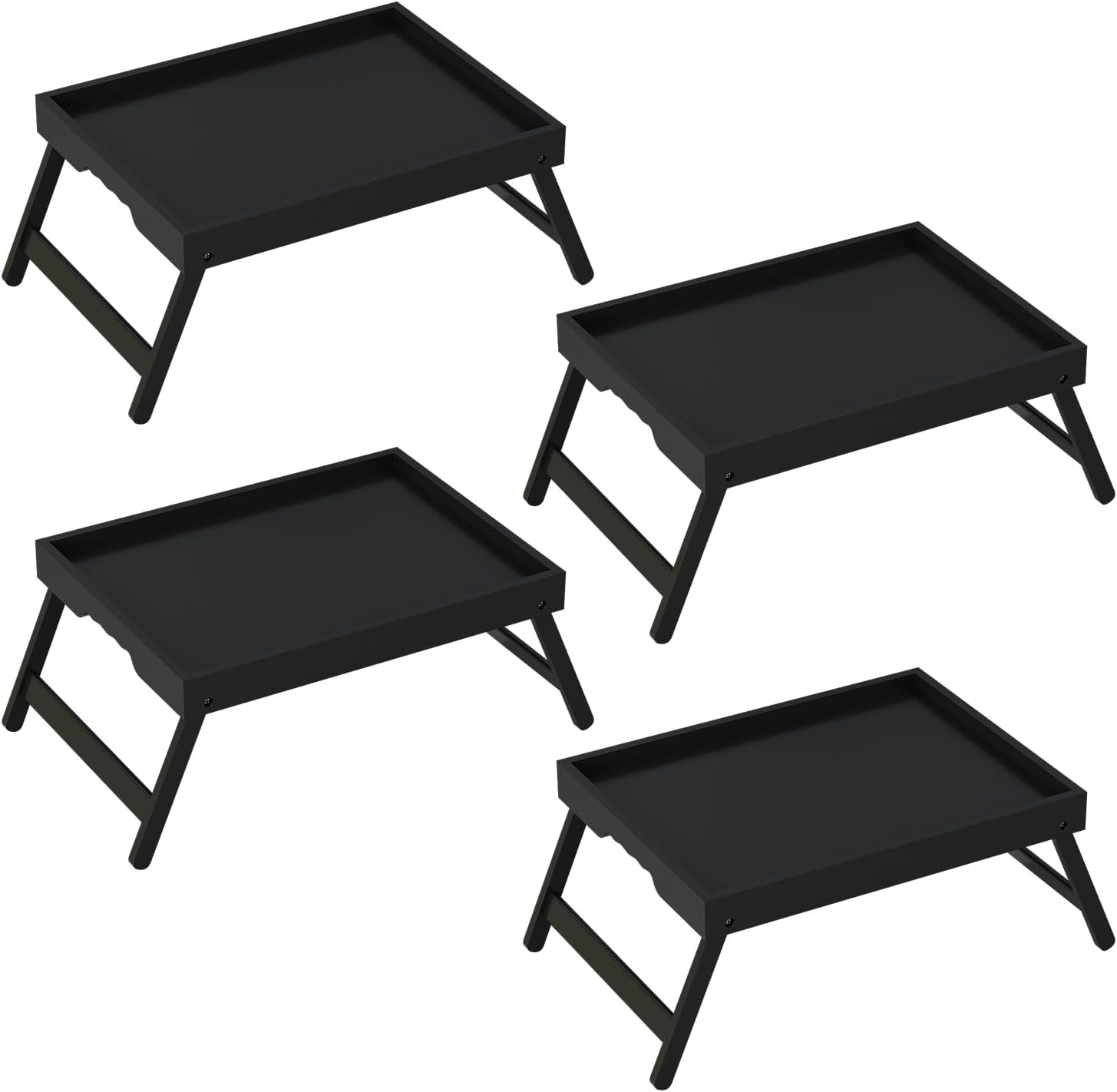 Bamboo Breakfast in Bed Tray Table with Folding Legs for Serving