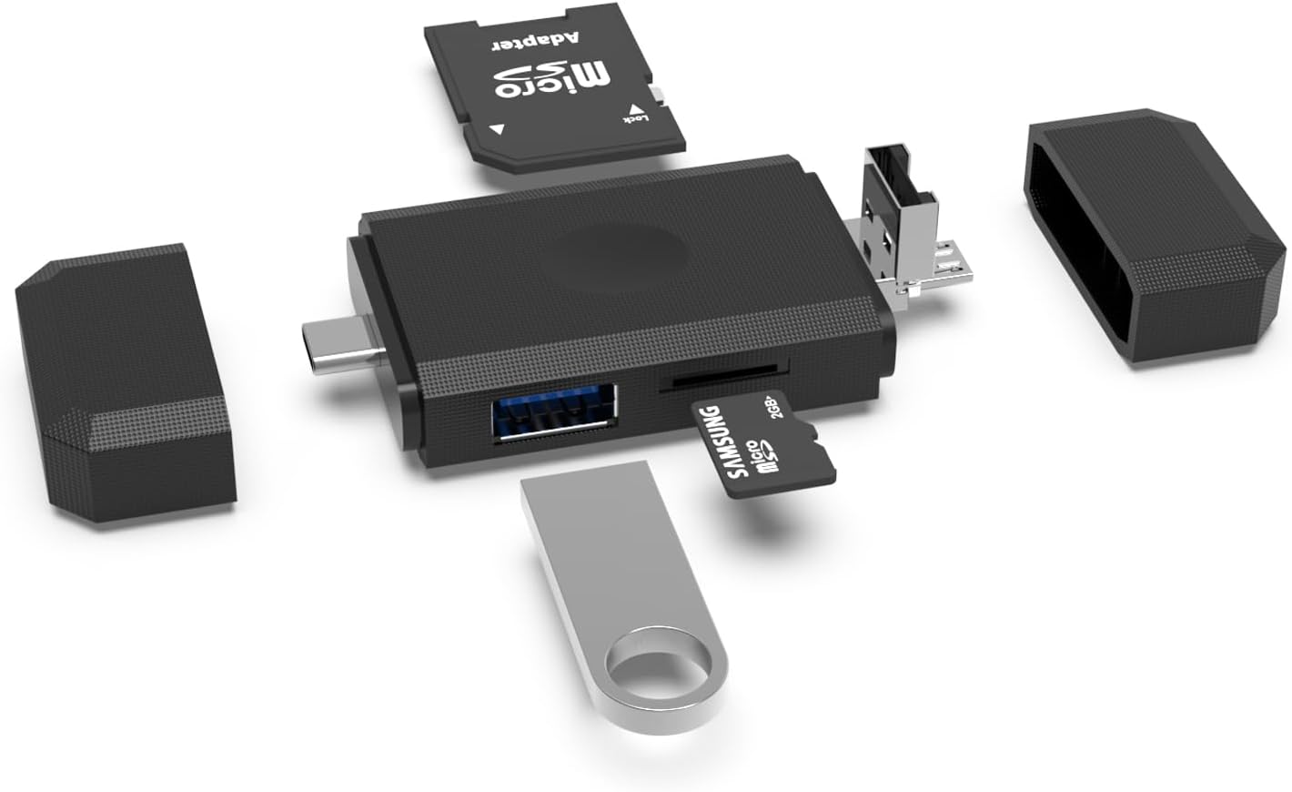 YUANSHAN 3-in-1 USB C Memory Card Reader