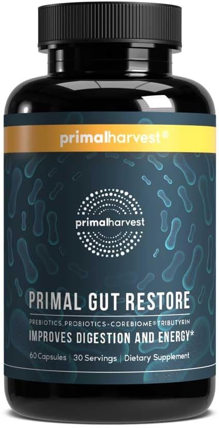 Primal Harvest Restore for Gut Health - 60 CT for Digestion