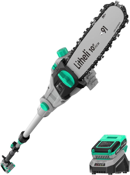 Litheli Pole Saw Battery Powered for Easy Tree Trimming Tasks