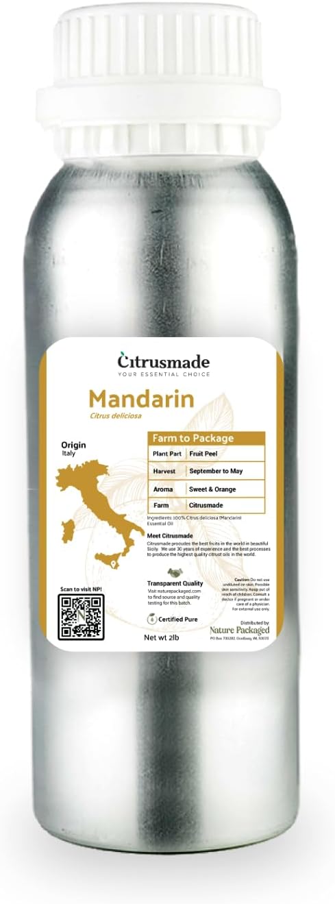 Pure Mandarin Essential Oils for Diffusers & Aromatherapy Bliss