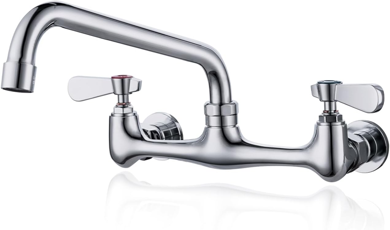Commercial Sink Faucet with 8 Inch Swivel Spout for Versatile Use