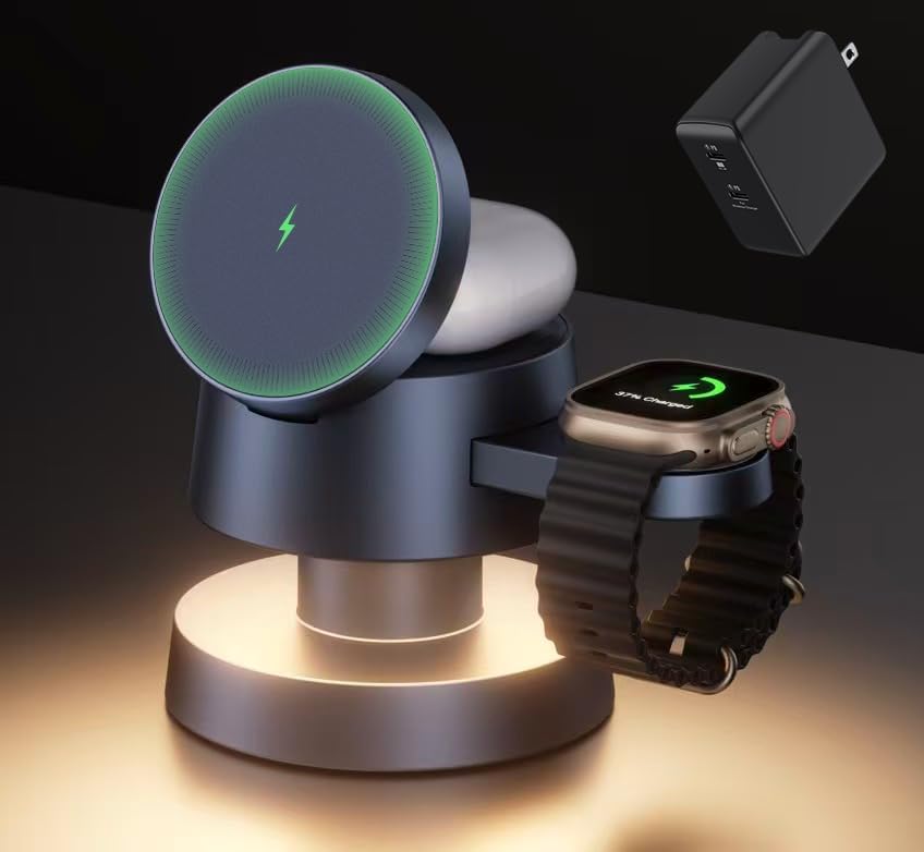 iVANKY 4 in 1 Wireless Charging Station with Night-Lamp