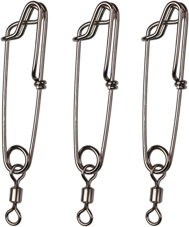 Stainless Steel Fishing Snap Clips Set by Laxygo - 5 Sizes