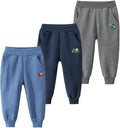 Toddler Boys Cotton Jogger Pants 3-Pack - Soft, Durable Playwear