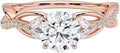 1 CT Round Moissanite Engagement Ring - Sterling or Solid Gold