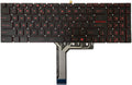 RED Keyboard Backlit US Replacement for MSI Laptops