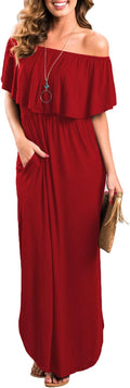Sarin Mathews Off The Shoulder Ruffle Maxi Dress - Versatile Beachwear