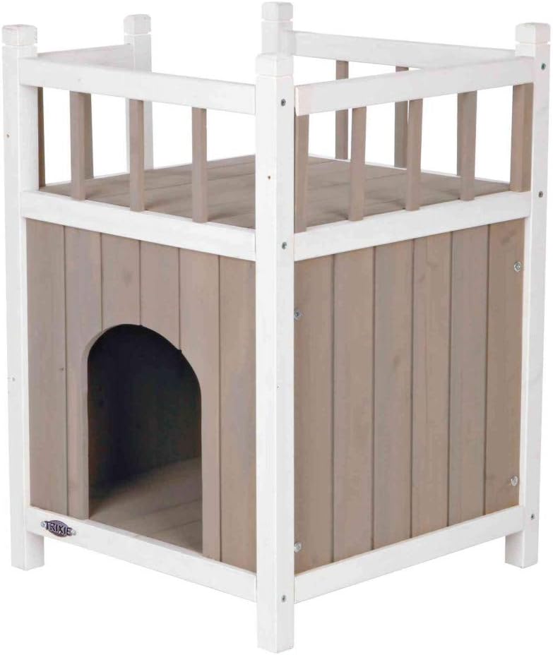TRIXIE Cat Home with Balcony - Elevated Weatherproof Shelter